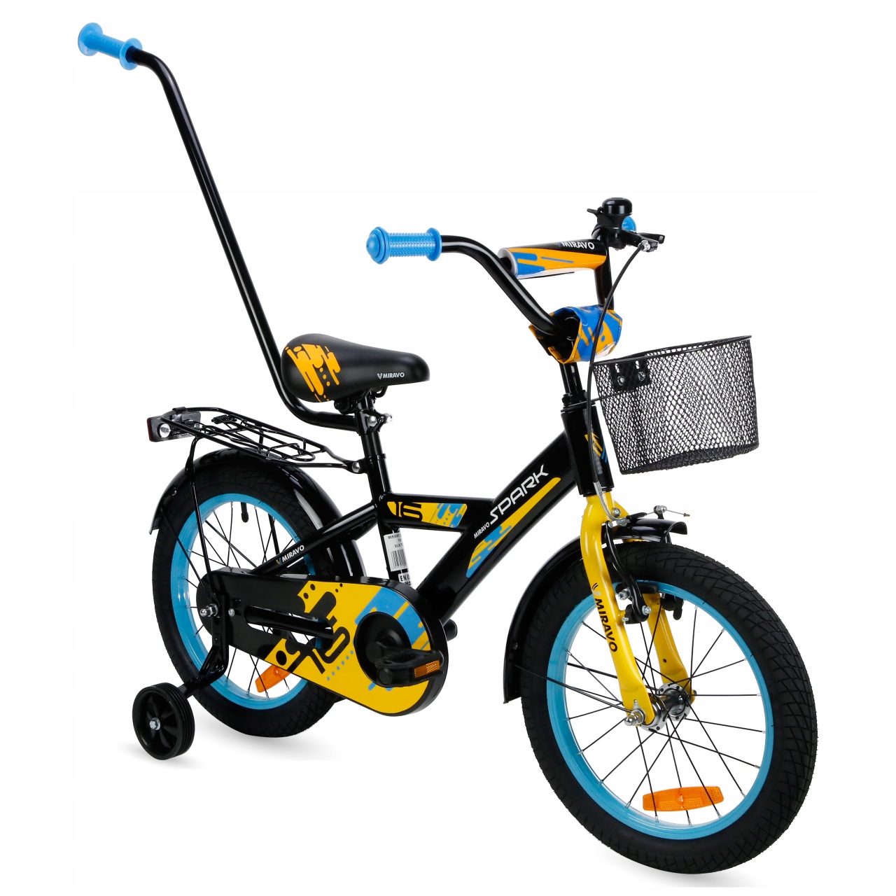 Rowerek Dziecięcy 16 Cali Miravo Rower Dla Chłopca Koszyk Prowadnik