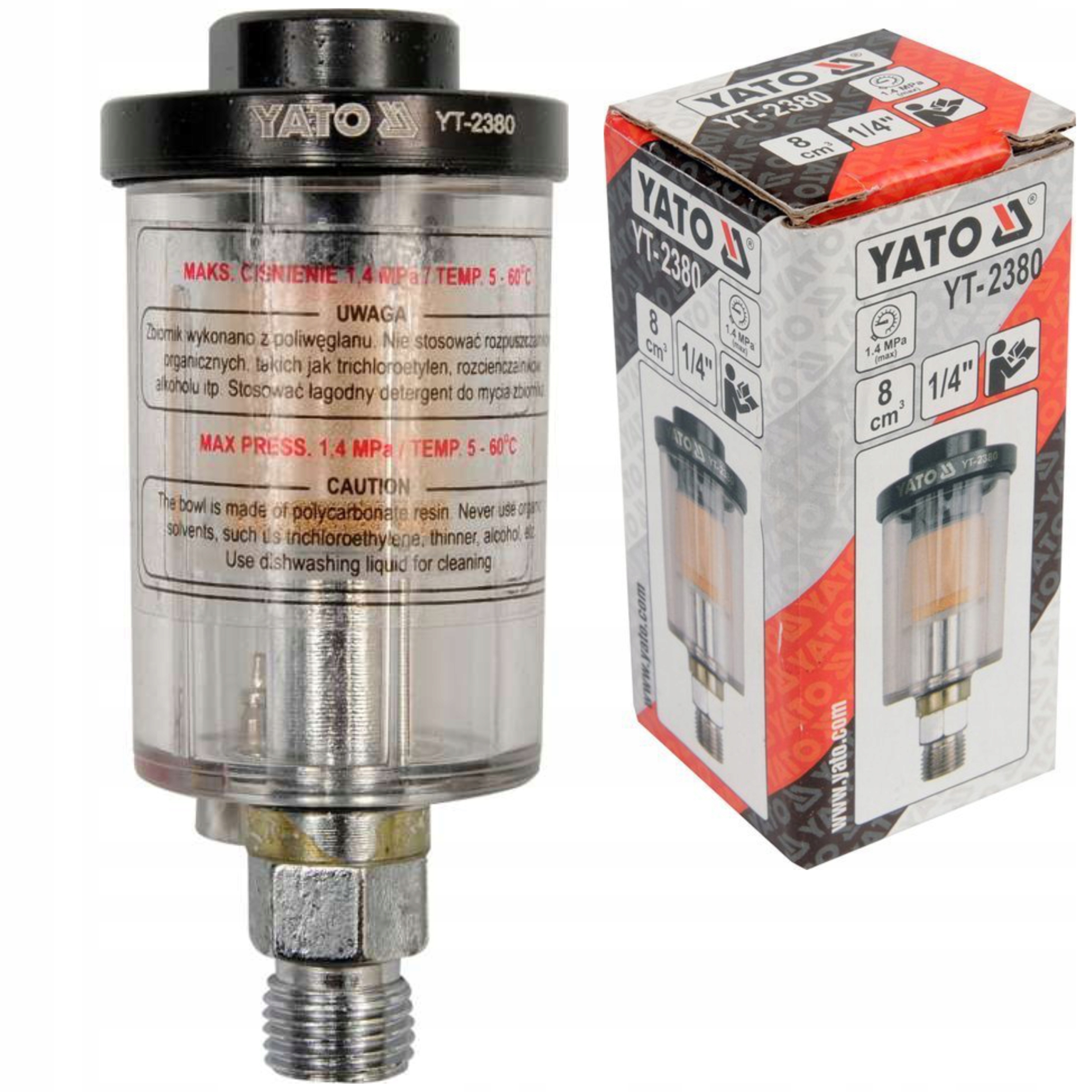 

Mini filtr odwadniacz separator wody 1/4 YT-2380