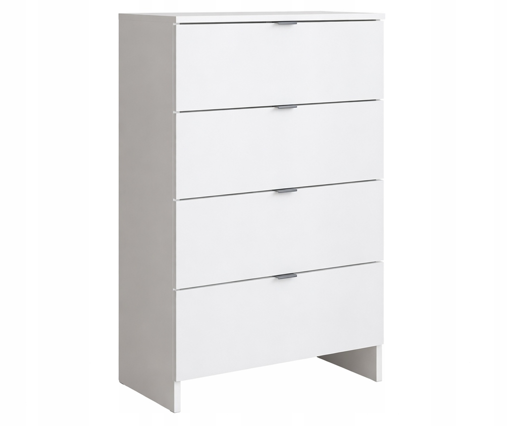 Biała Komoda MAT Salon Skandynawska 60 cm MEGA 4 szuflady