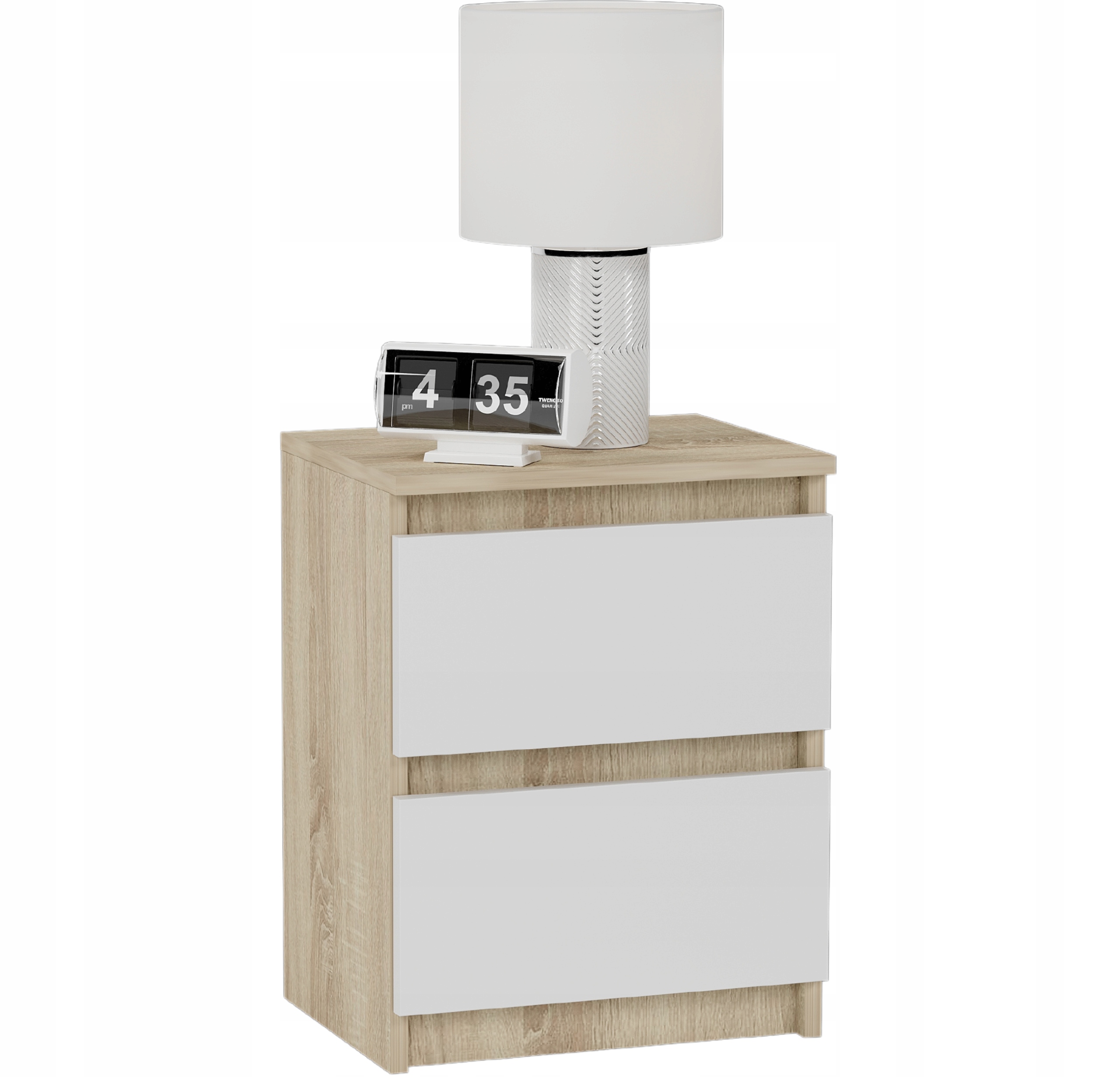 Szafka nocna komoda stolik biały 40cm R-2 SONOMA MIX