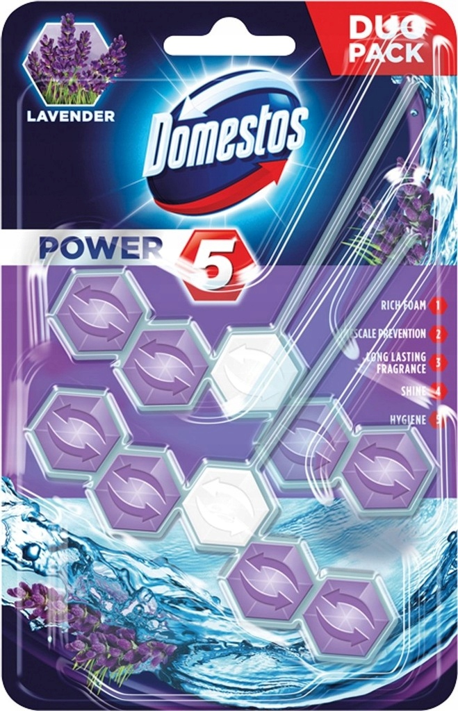 

Domestos Power5 Lawenda Zawieszka Kostka do Wc 2sz