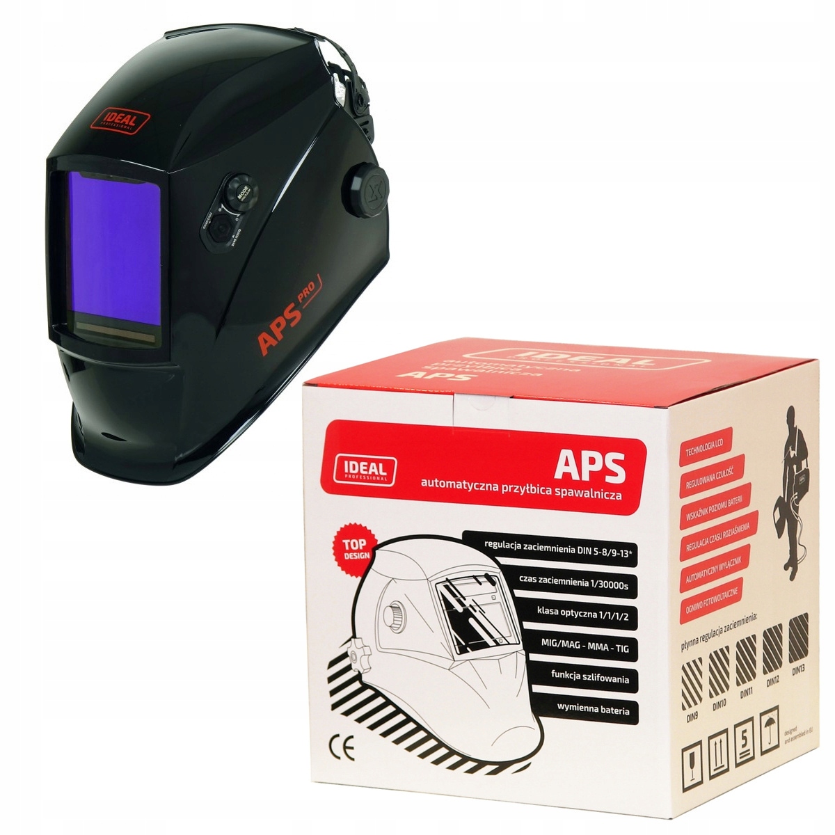 Ideal Przyłbica maska spawalnicza automatyczna Aps Pro 999D TrueView Czarna