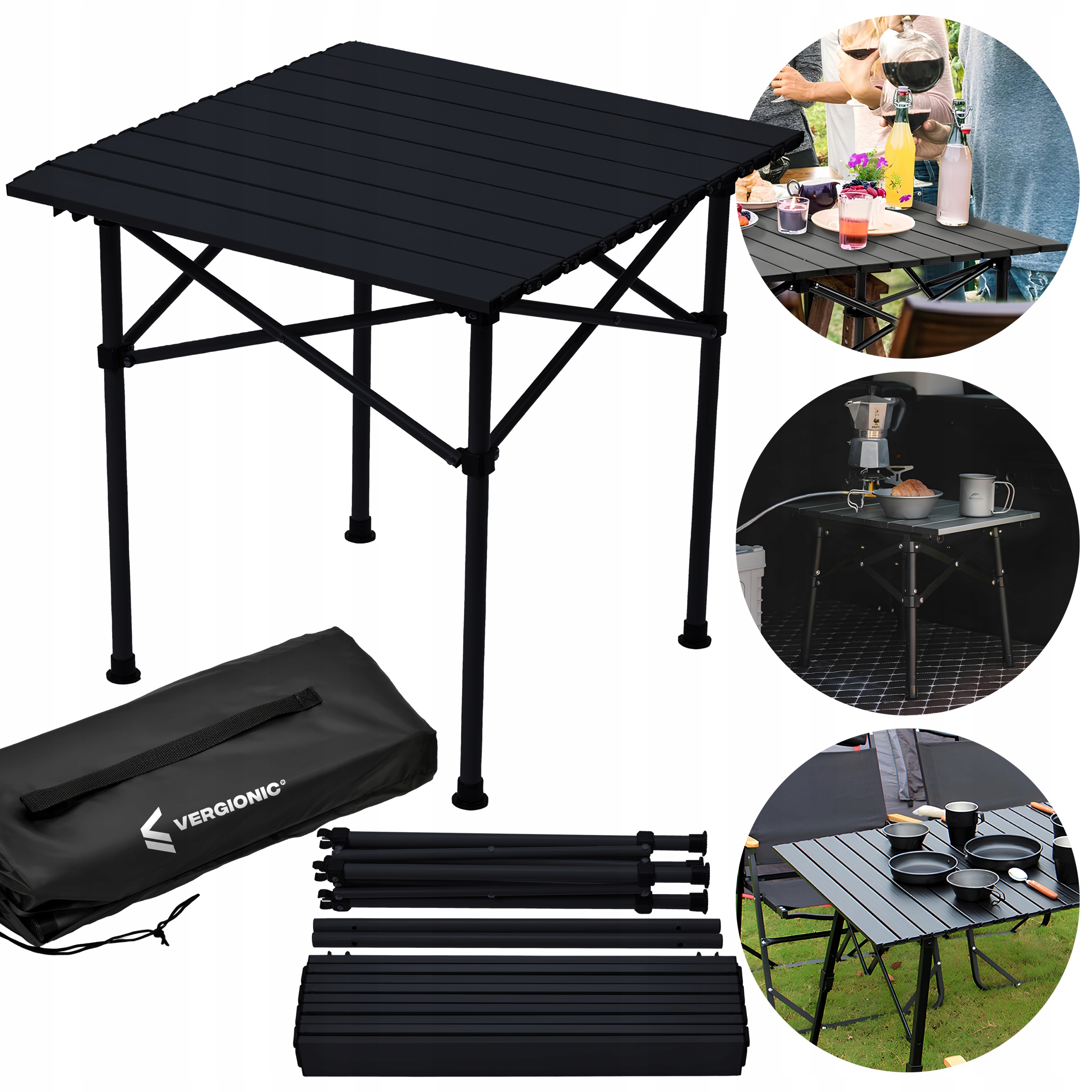 STOLIK TURYSTYCZNY SKŁADANY ogrodowy balkonowy kempingowy rozkładany balkon