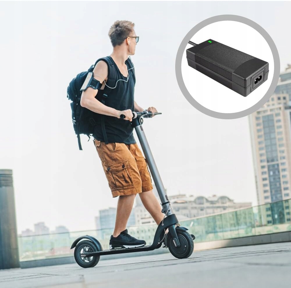 ŁADOWARKA 42V 2A do HULAJNOGI XIAOMI M365 PRO PRO2 Kolor Czarny