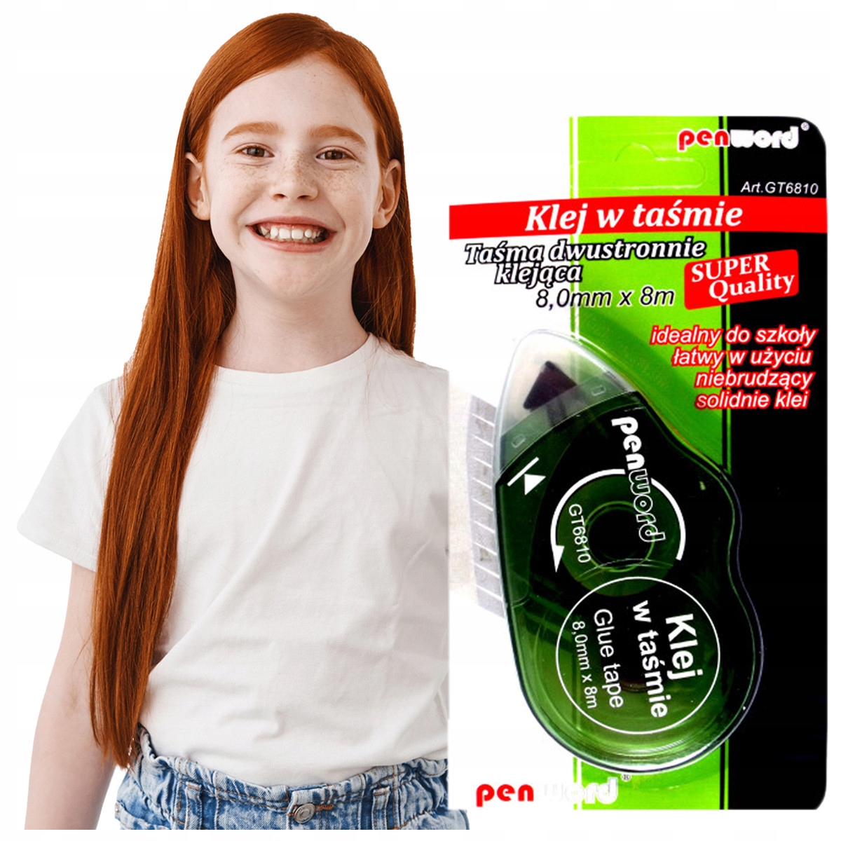 

Klej Biurowy Dwustronny w Taśmie 8m Precyzyjny!!