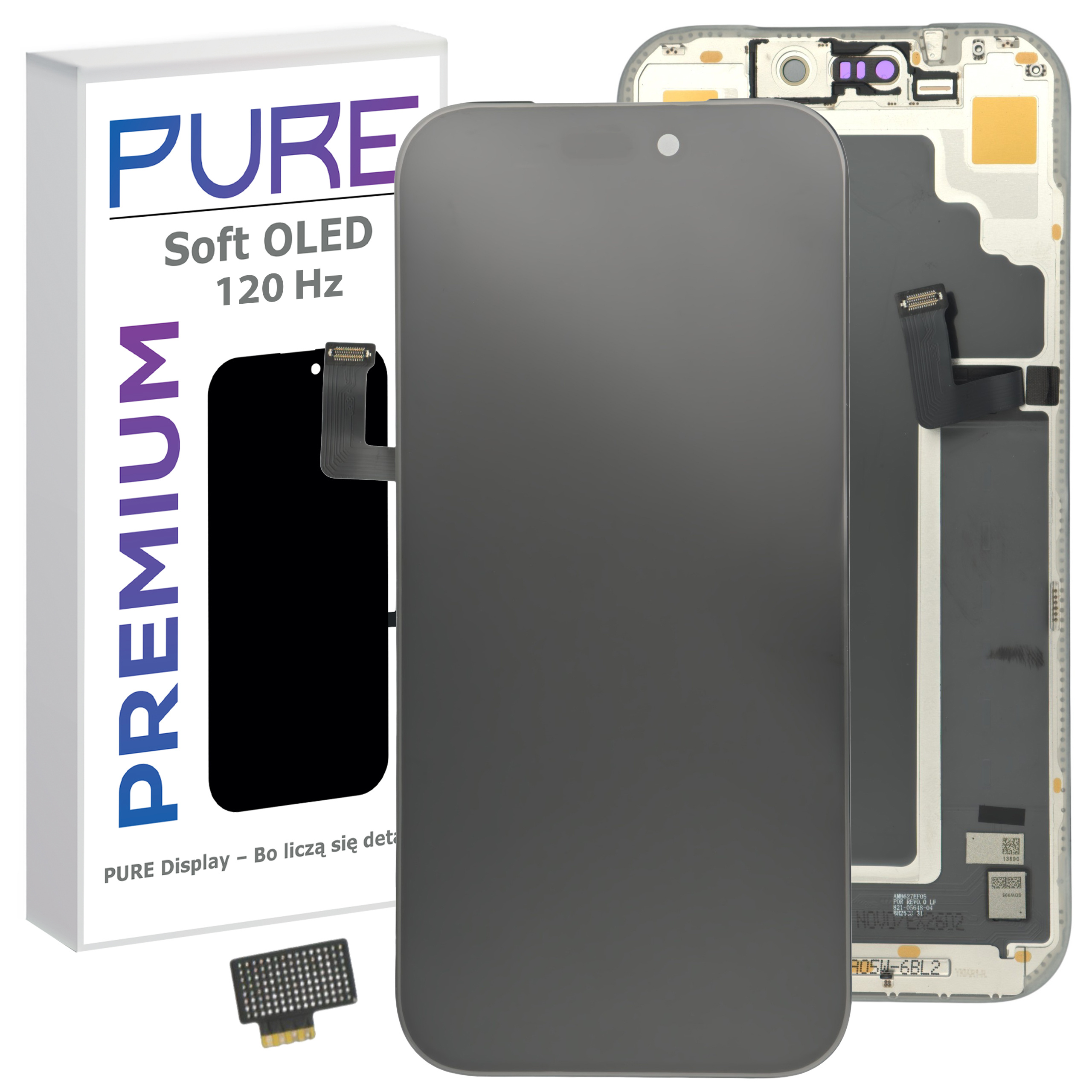 Pure LCD displej pro Apple iPhone 17 Pro Soft Oled 120Hz Fhd IC