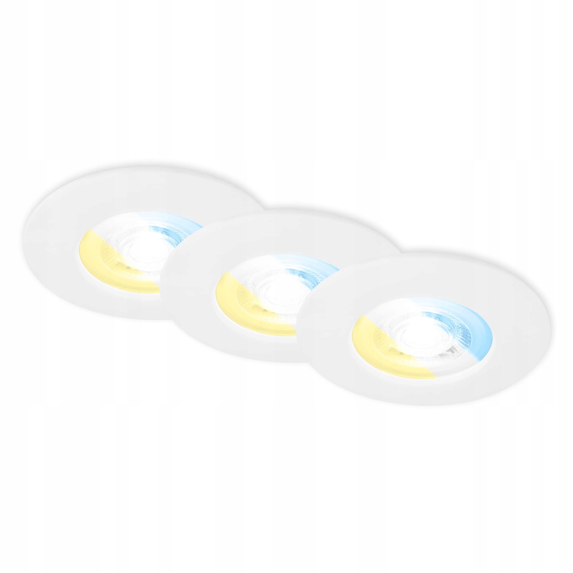 Briloner 3ks Cct vestavné Led svítidlo, 9cm, 4,9W, 580lm, bílé, IP44