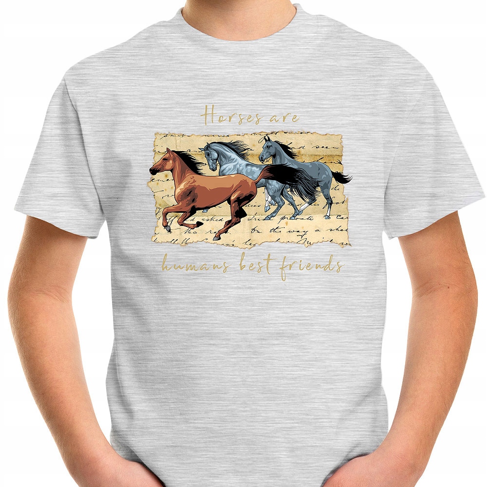 T-SHIRT KOSZULKA DLA DZIECKA KONIE 140 SUPER JAKOŚĆ