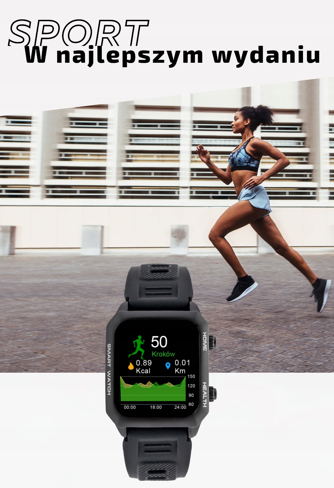 Smartwatch KROKI DYSTANS KALORIE TRYBY SPORTOWE Kompatybilność systemowa iOS