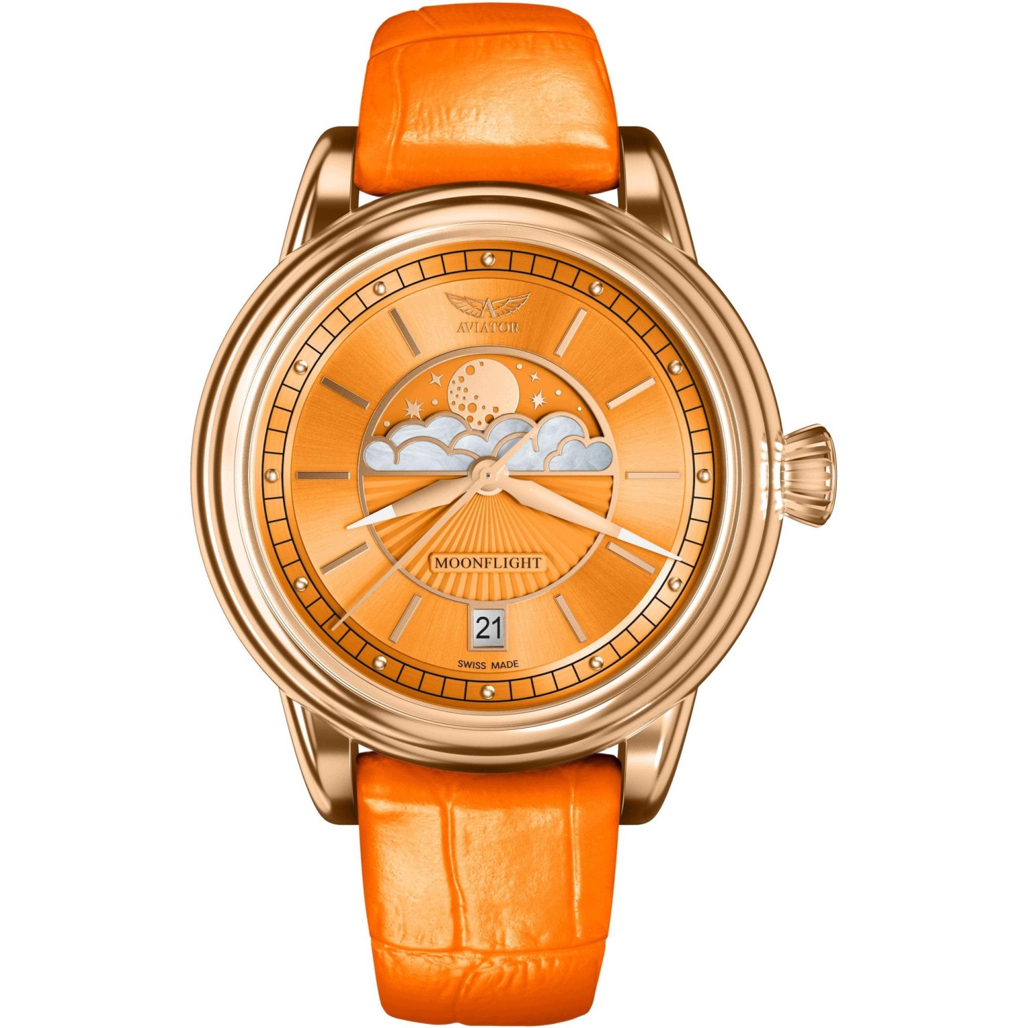 Dámské hodinky Aviator V.1.33.2.422.4 oranžové