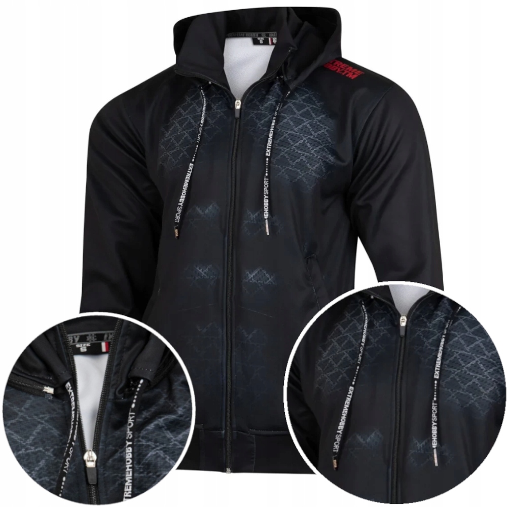 Bluza Męska Extreme Hobby Black Armour Do Biegania Szybkoschnąca_L