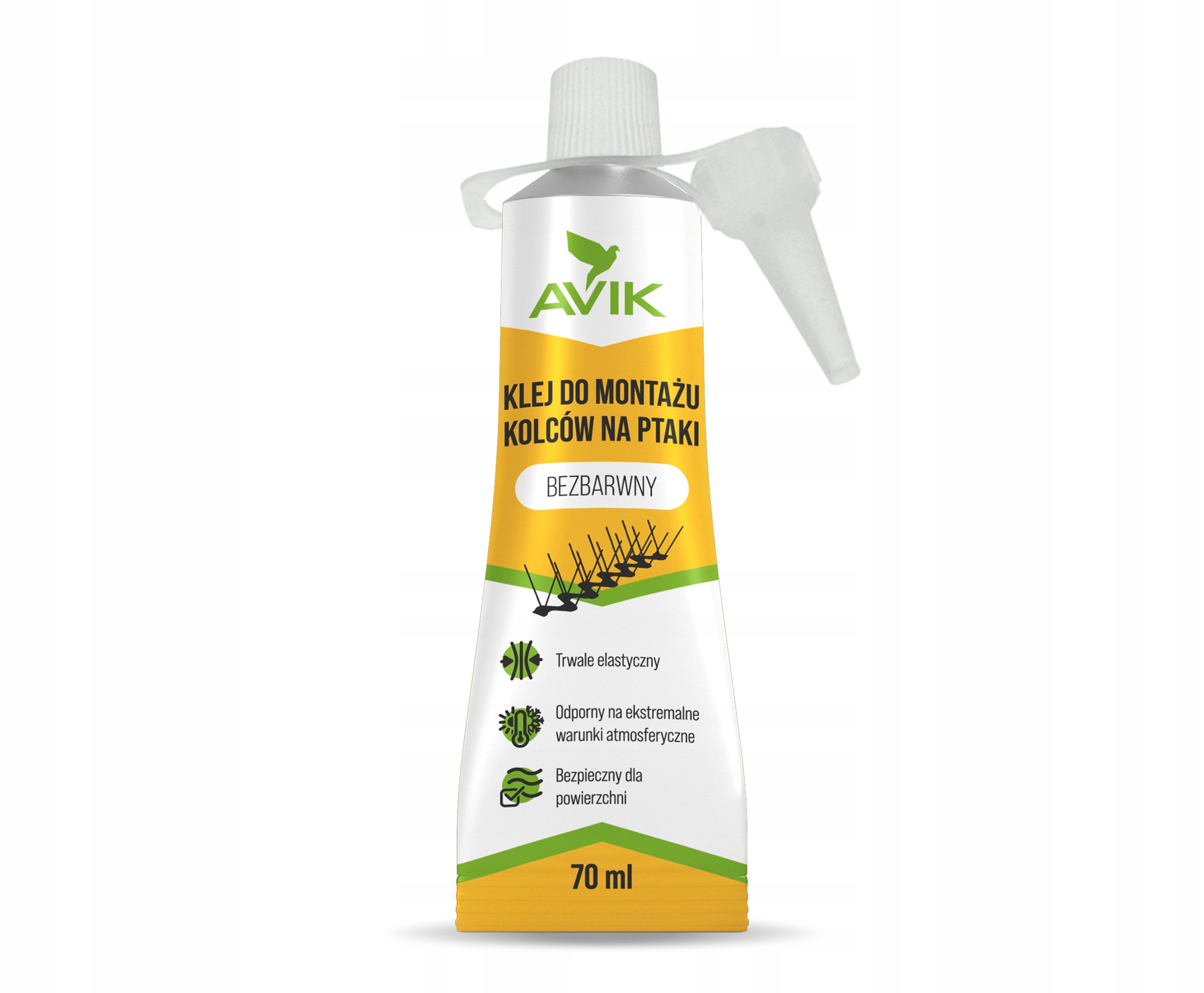 PROFESJONALNY KLEJ DO MONTAŻU KOLCÓW NA PTAKI GOŁĘBIE AVIK 70ML
