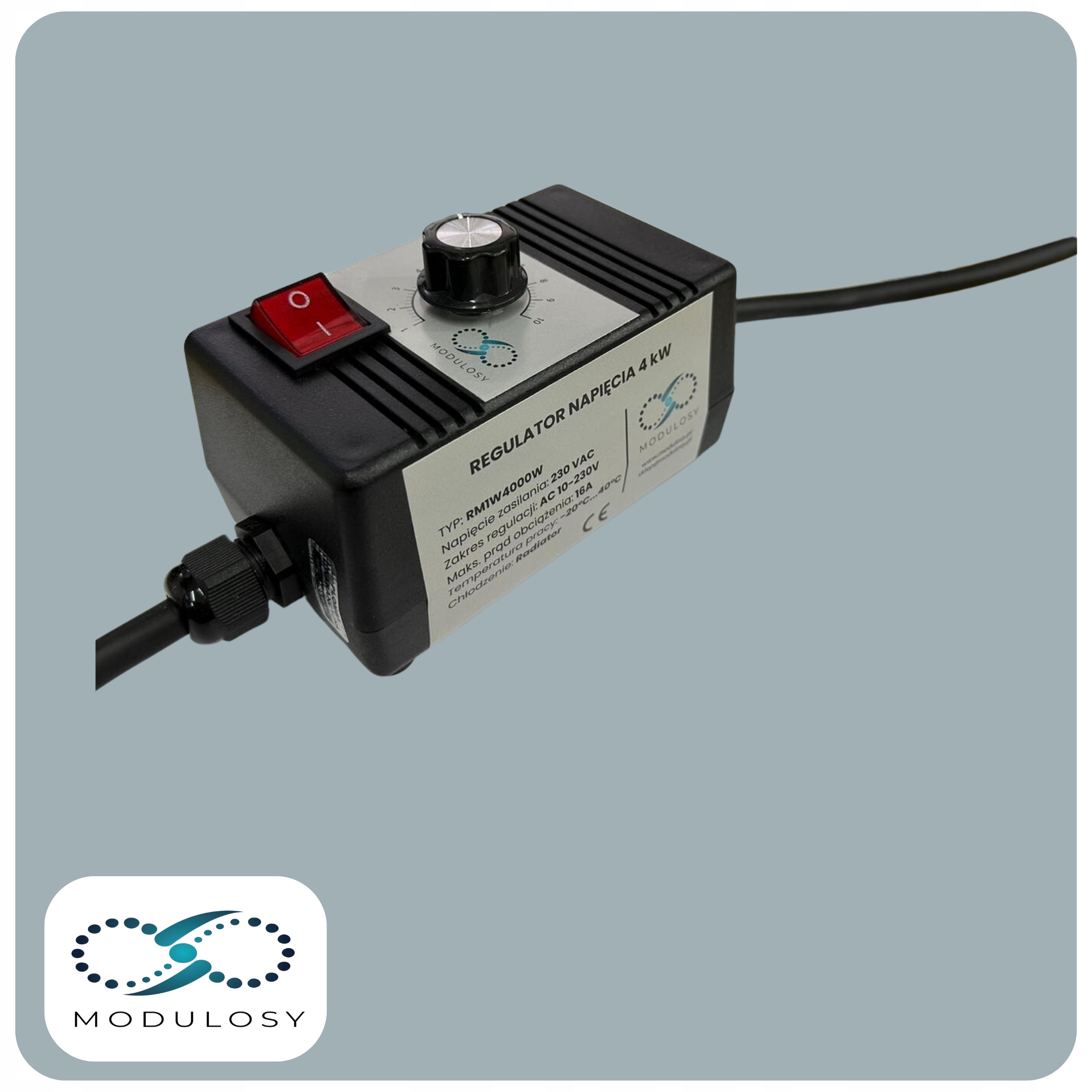 REGULATOR OBROTÓW WENTYLATORA MOCY GRZAŁKI 230V Marka Modulosy