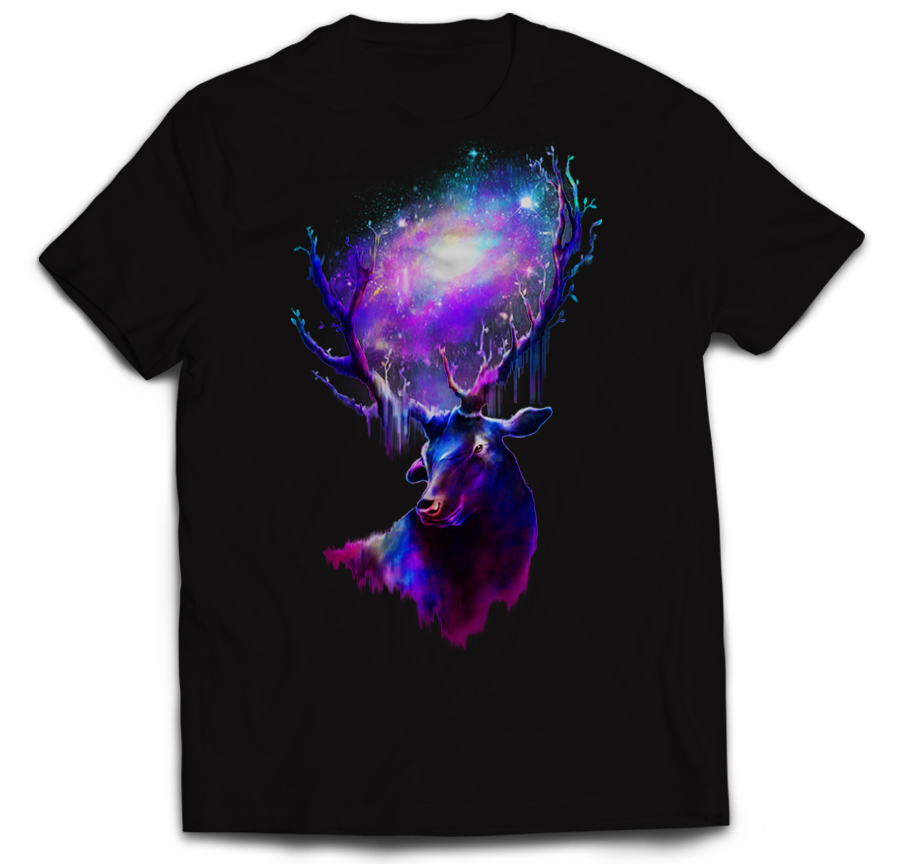 

Jeleń Galaktyka Deer Grafika Prezent Space XXL