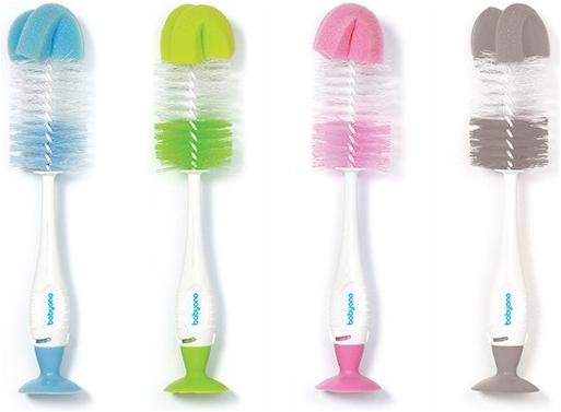 BabyOno Szczotka do butelek i smoczków z przyssawką samostojąca z chowaną m