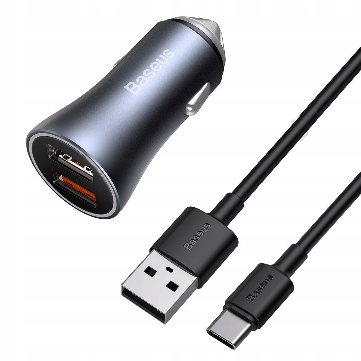 Ładowarka samochodowa Baseus QC 40W + kabel USB-C