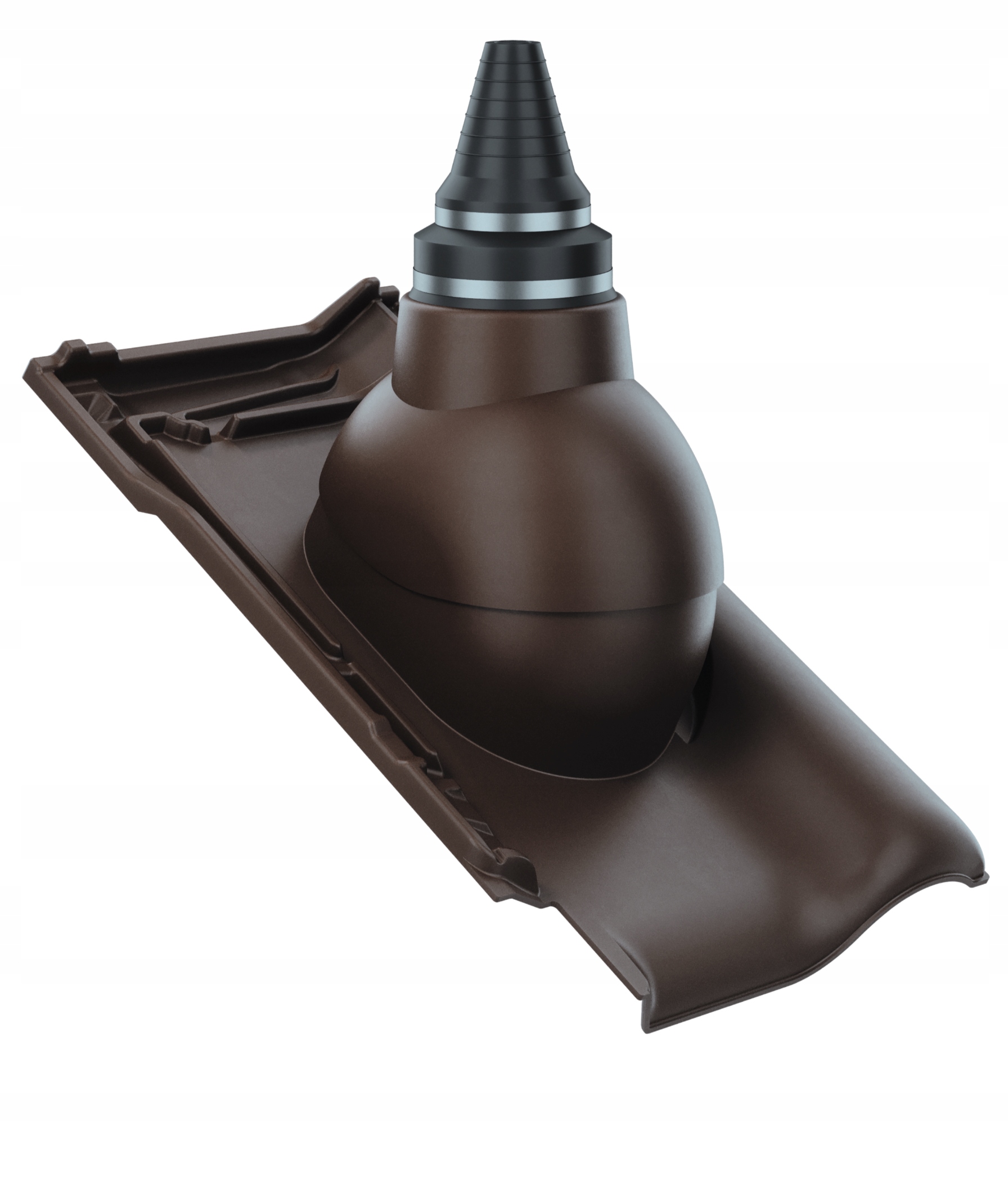 Anténní průchod těsným střešním průchodem Creaton Titania Bronzová