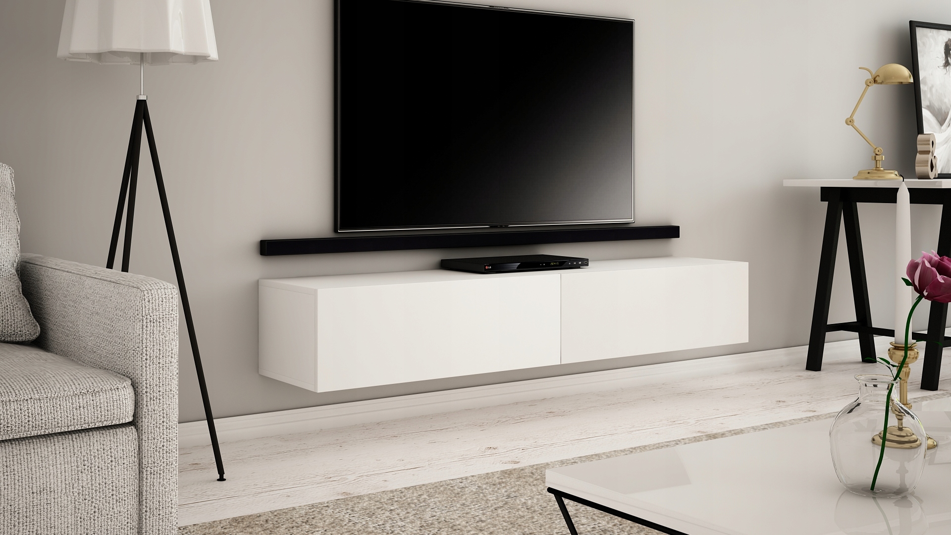 WISZĄCA SZAFKA RTV 180 CM MAT, RÓŻNE KOLORY! Marka Art-Meble