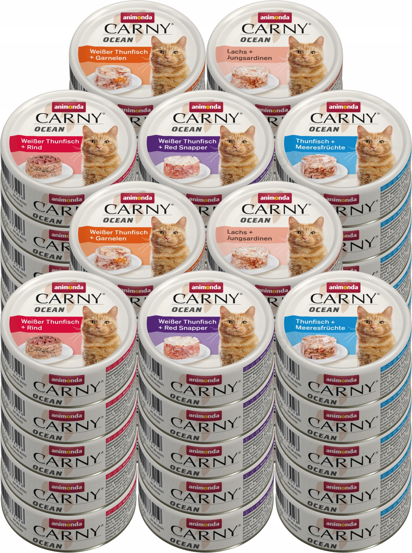 Animonda Kočka Carny Ocean Sada plechovek 60x80g mix chutí