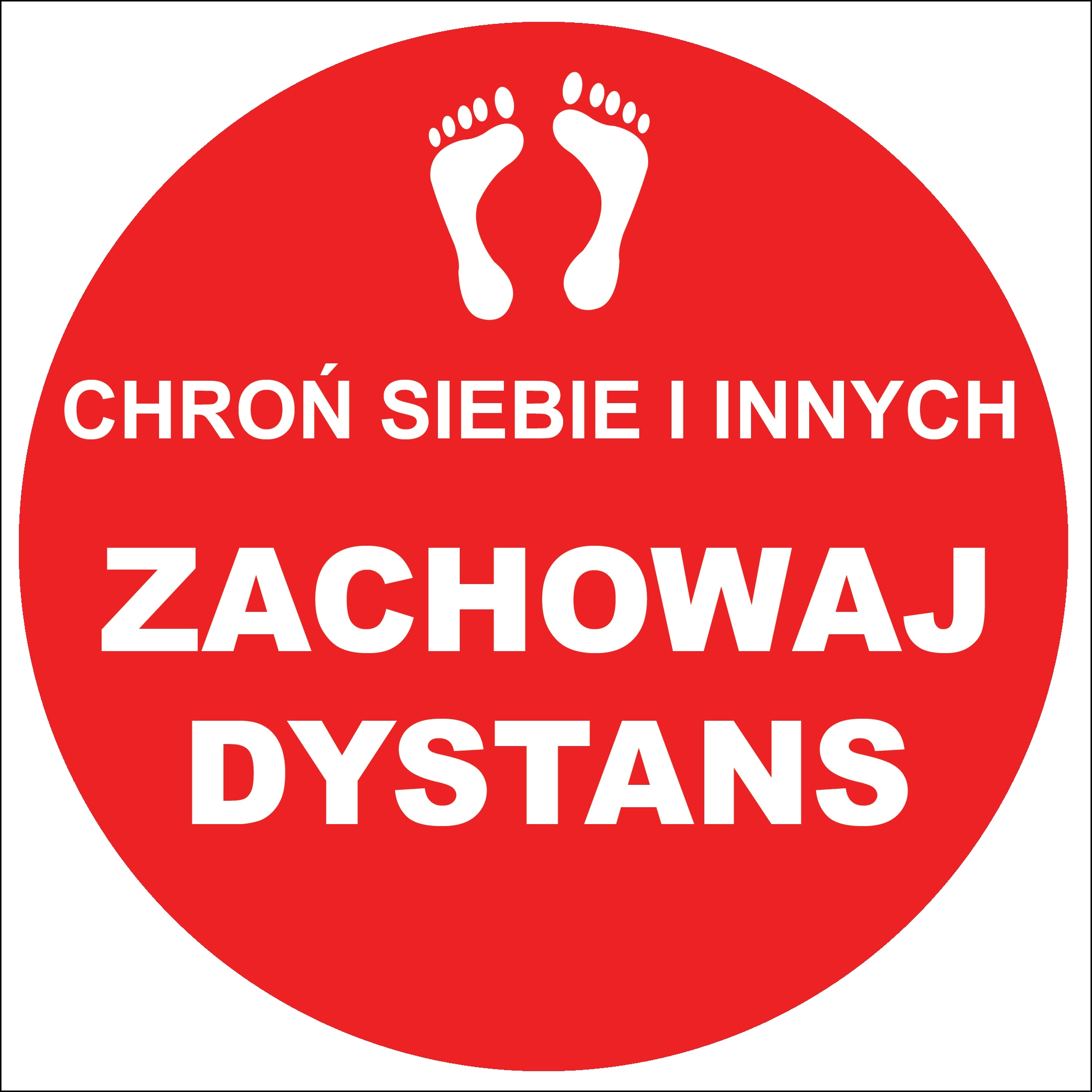 NAKLEJKA NA POSADZKĘ, PODŁOGĘ ZACHOWAJ DYSTANS