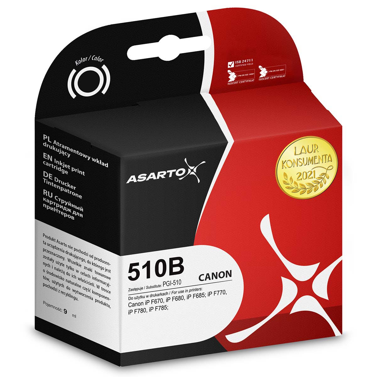 

Tusz Asarto do Canon PG510 2970B001 black