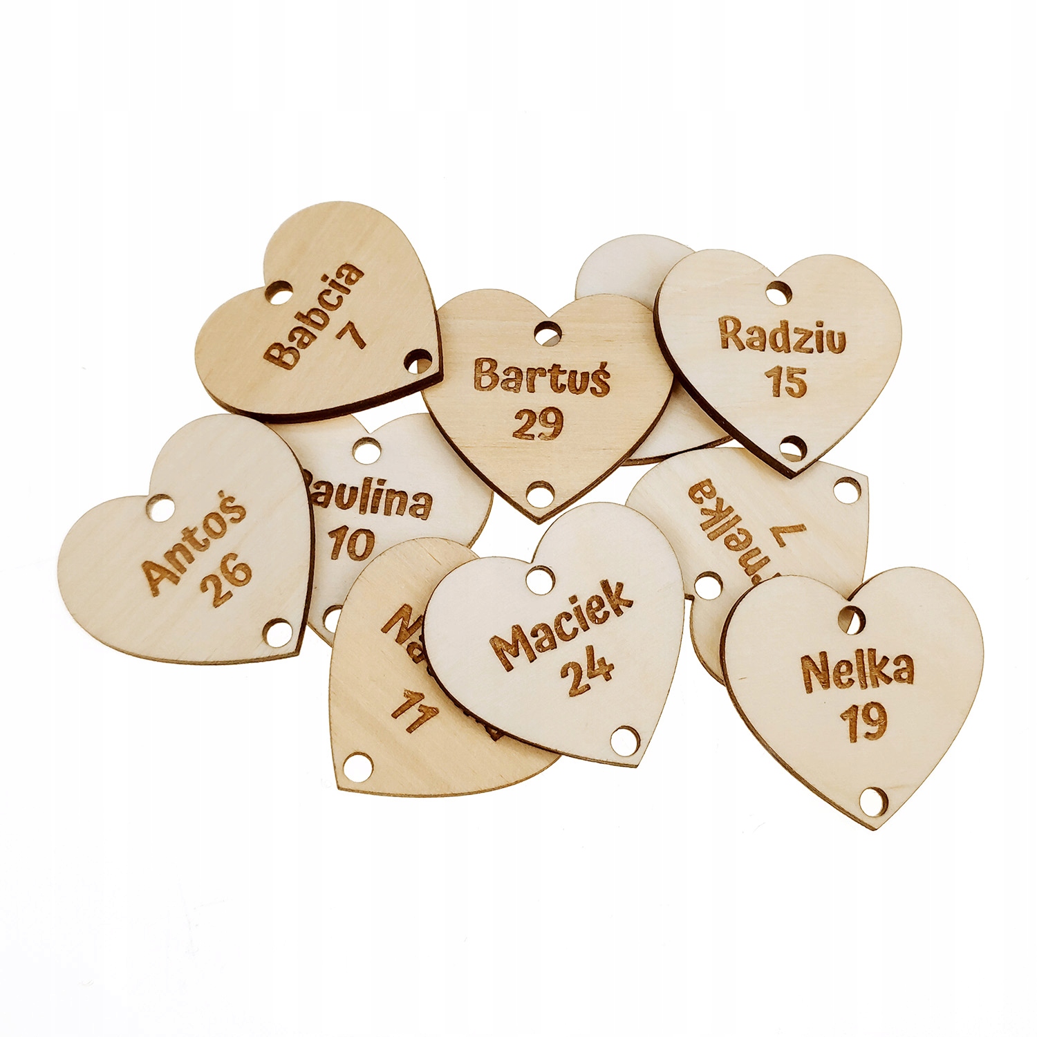 

Serduszka do kalendarza Urodziny mojej rodziny.