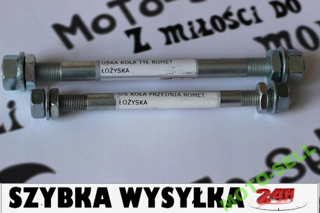 OŚ OŚKA KOŁA PRZÓD + TYŁ ROMET OGAR KOMAR+ ŁOŻYSKA Producent Moto-Sell