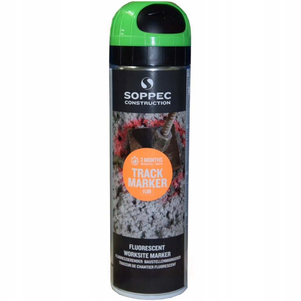 SOPPEC SPRAY FARBA DROGOWA DO ZNAKOWANIA ZIELONA