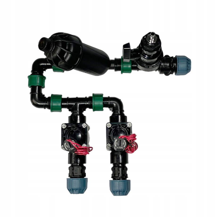 Kolektor 2 sekcje Hunter Pgv na rurę Pe 25mm Filtr Odpowietrznik