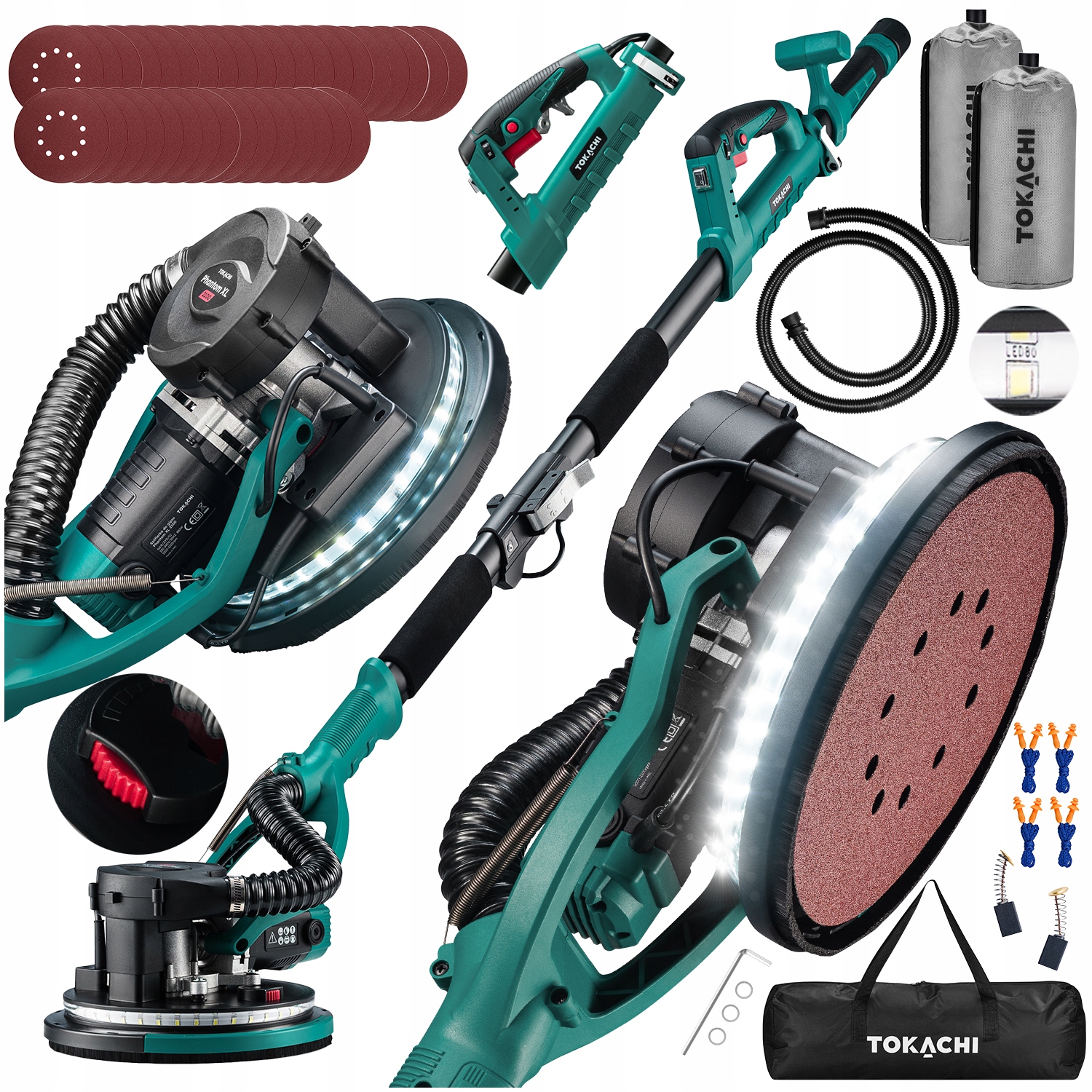 Szlifierka Żyrafa Do Gipsu Gładzi Tynku Ścian Tynków 220cm Led Papier x35