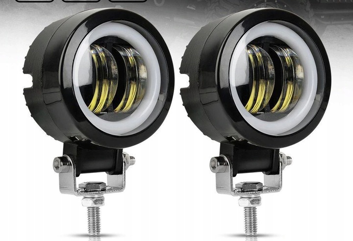 REFLEKTOR HALOGEN LAMPA LED CREE RING MOTOCYKL x2 Numer katalogowy części EMASTERSHOP ŚWIATŁA DZIENNE LED Z SOCZEWKAMI 6D Z WŁĄCZNIKIEM