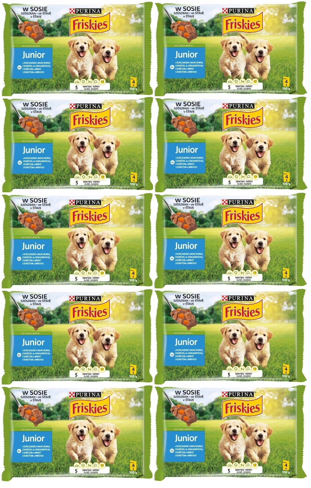 Levně Friskies Junior štěně krmivo pro psa kuřecí mrkev v omáčce 40x100g