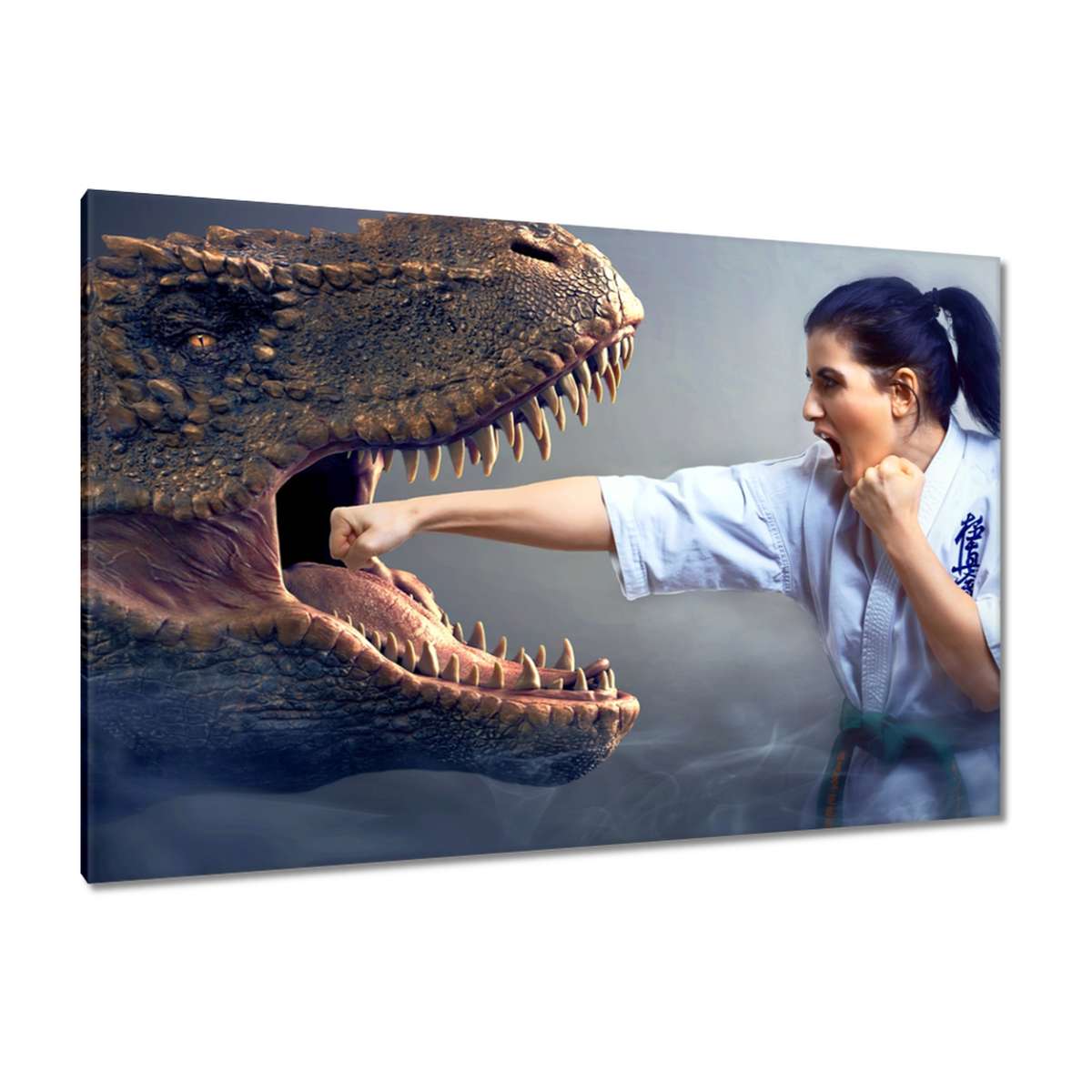 Obrazy 120x80 Silný útok Dinosaurus