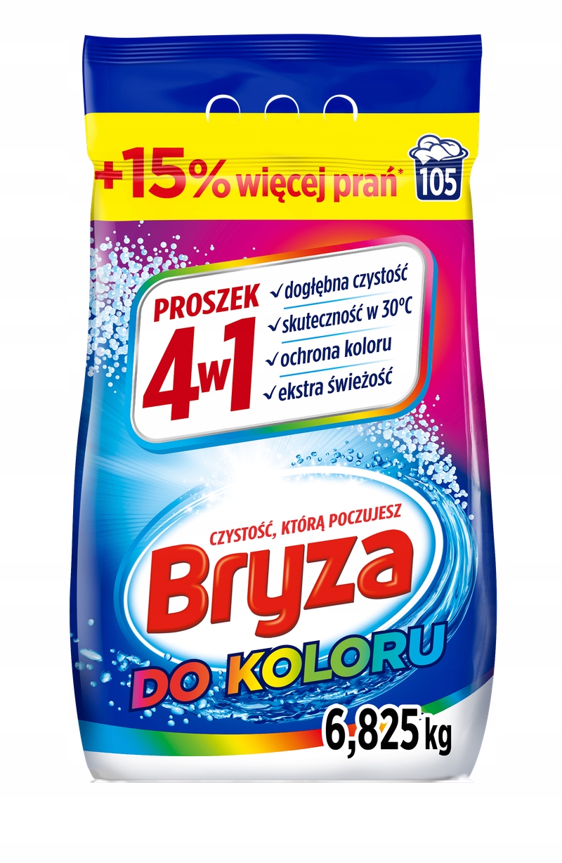 Levně Bryza 4v1 prášek na barvu 6,825 kg 105 praní