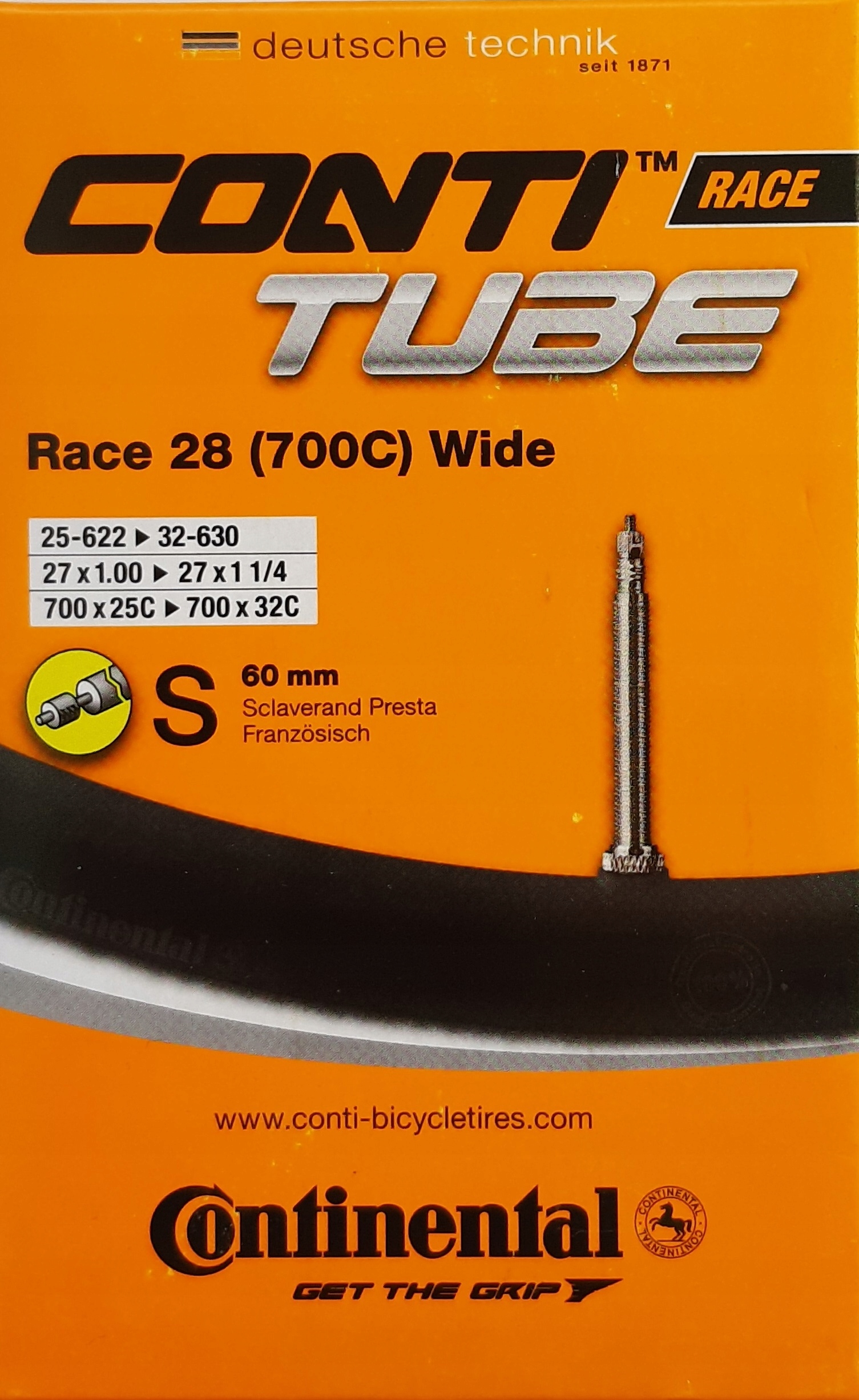 

Dętka Continental Race Wide 700x25-32C 60mm