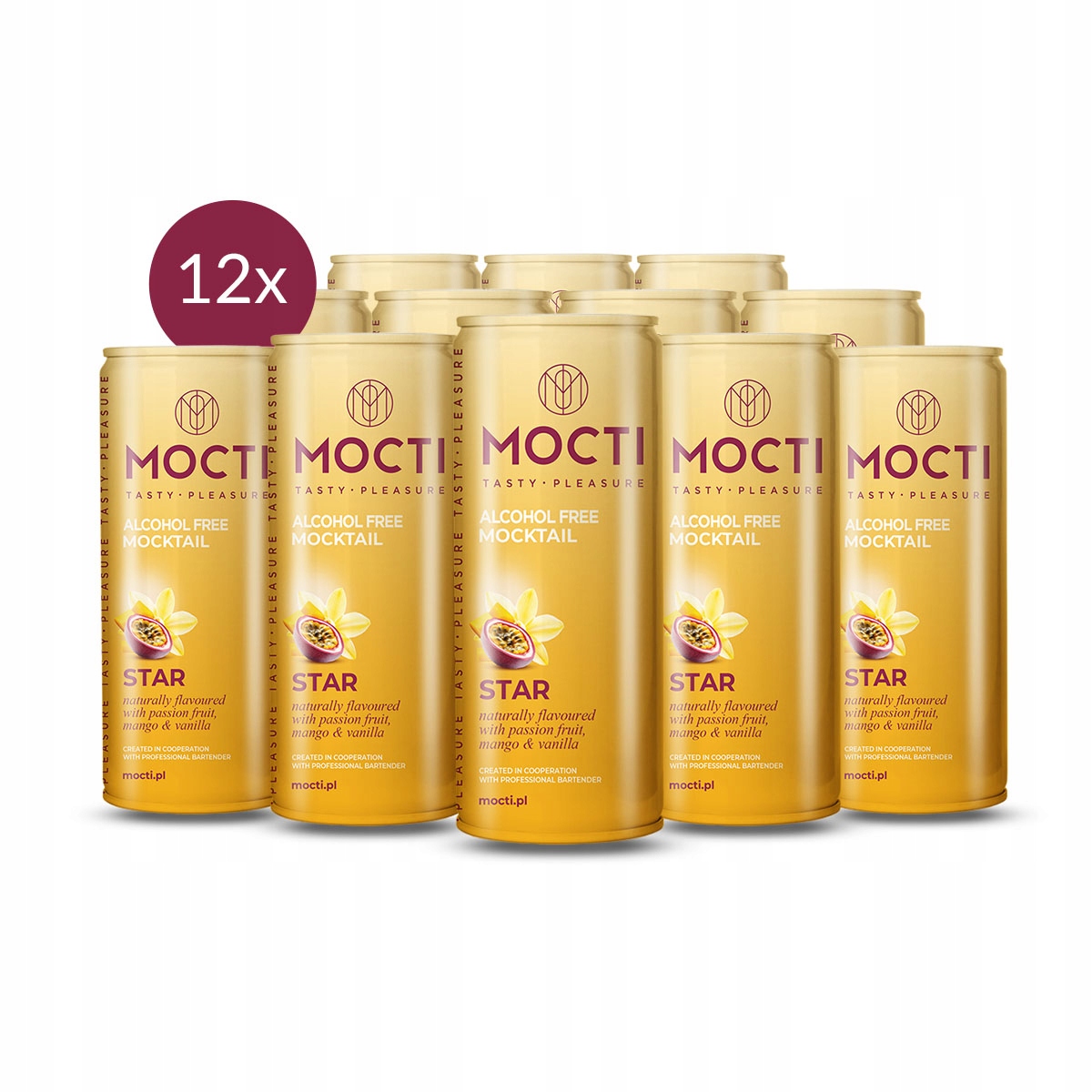 Levně 12 x Mocti Star Mocktail bez alkoholu s vůní marakuji, manga a vanilky