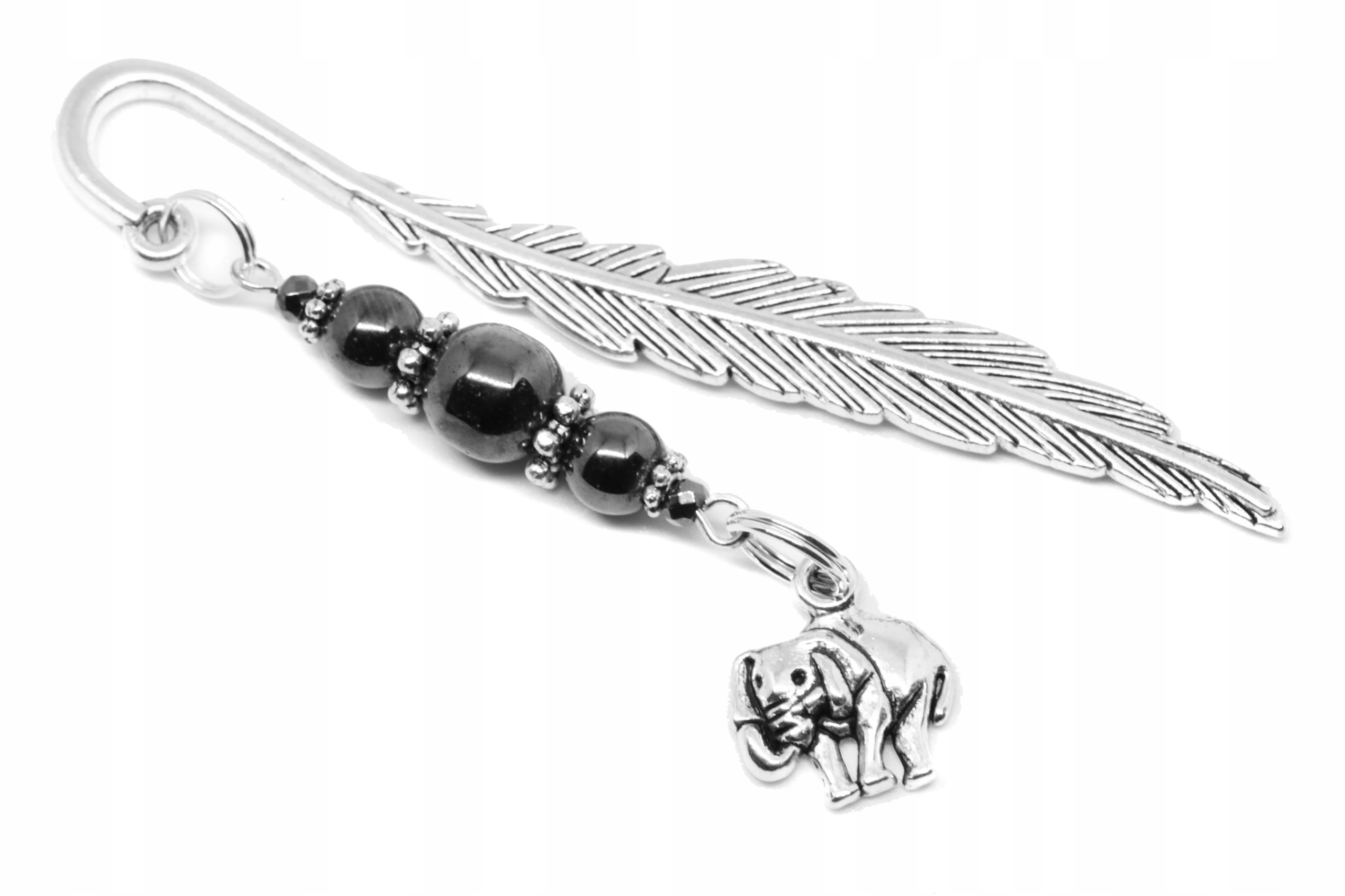 ZAKŁADKA DO KSIĄŻKI słoń HEMATYT woreczek