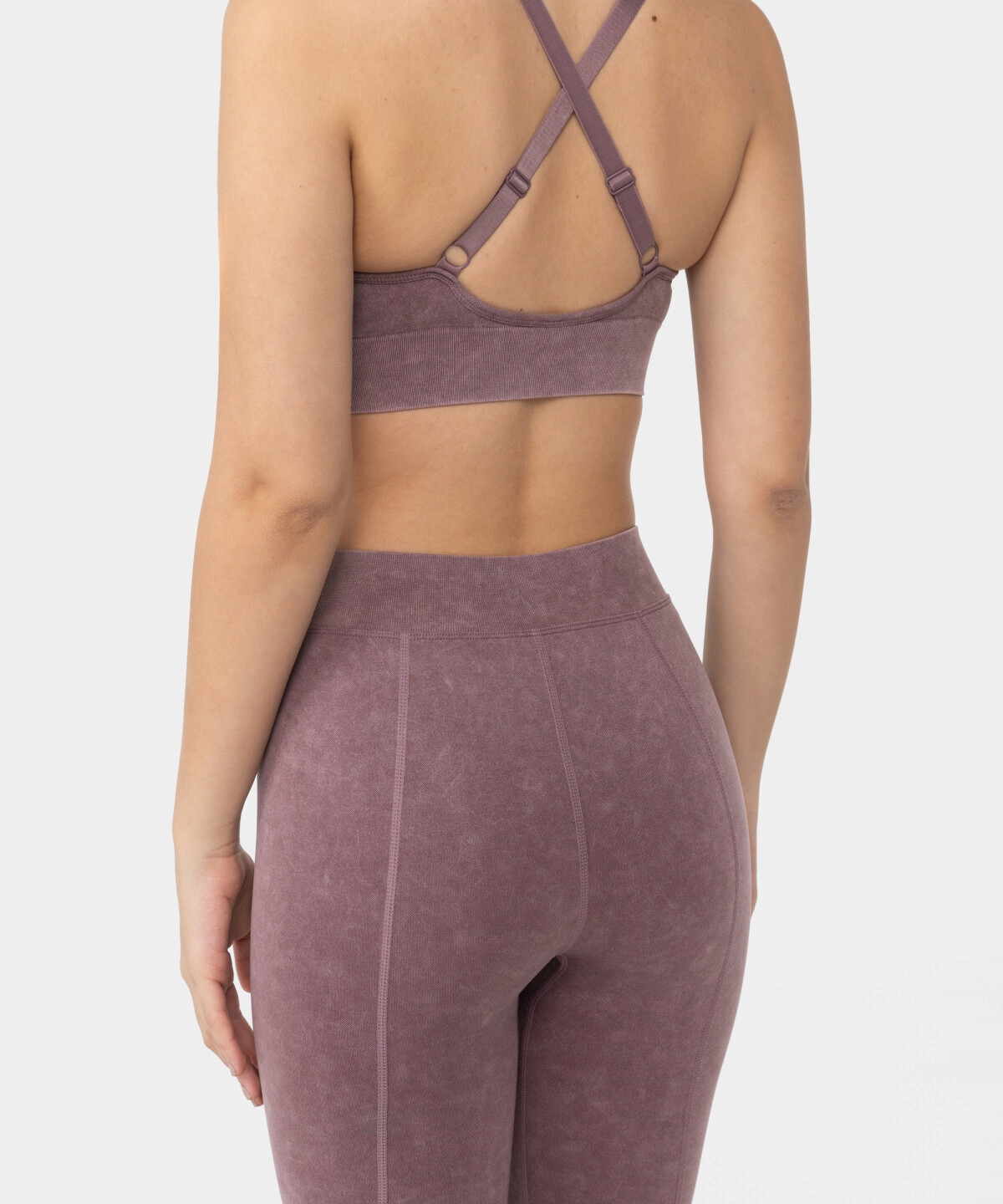 Legginsy Getry Bezszwowe Grubszy Materiał Brudny Róż M