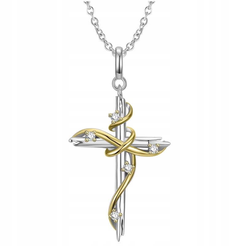 Náhrdelník Stříbrný náhrdelník Řetízek Kříž Stříbro 925 Náhrdelník Trusky