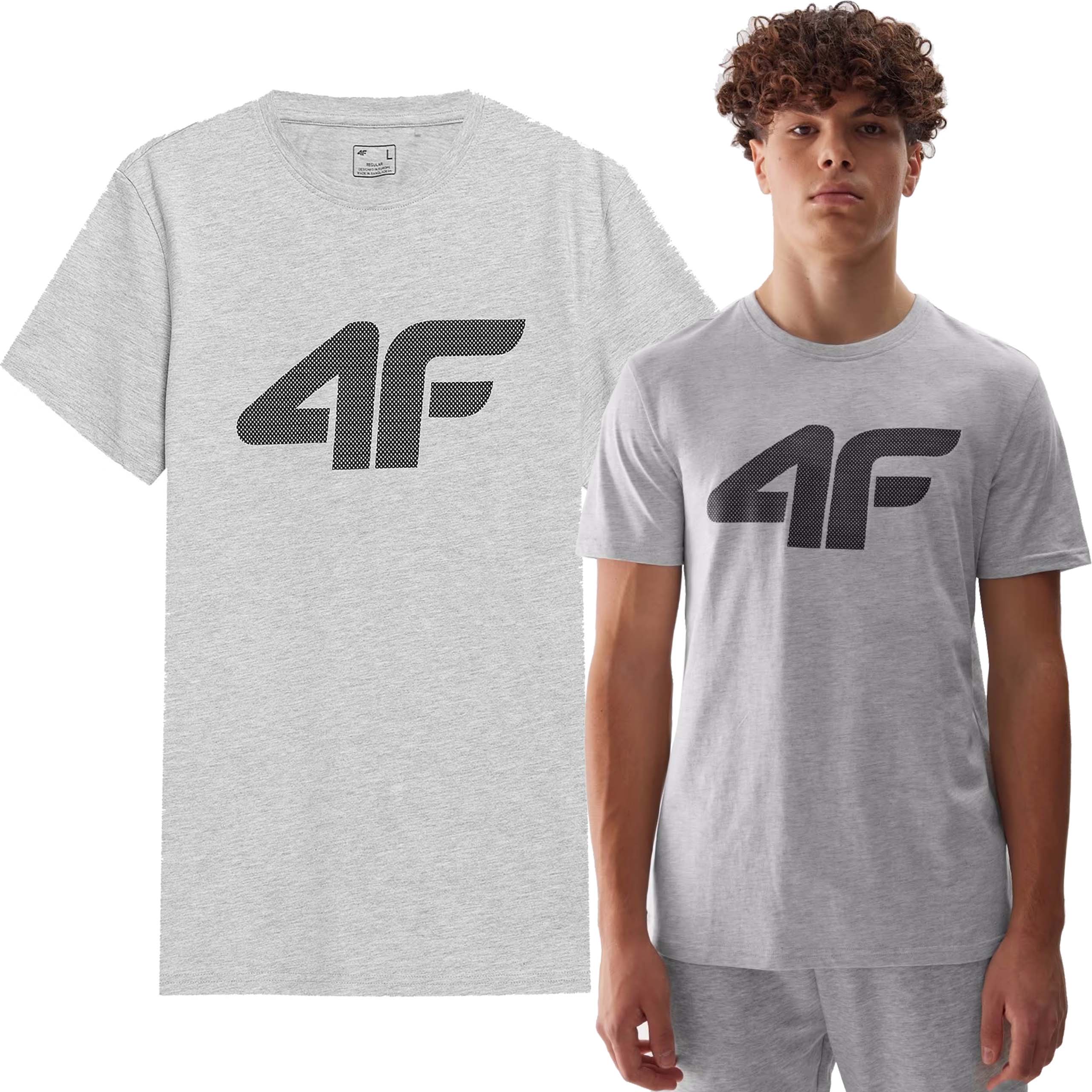 Koszulka Męska 4F T-shirt Bawełniany Sportowa Casual M1155-27M-M