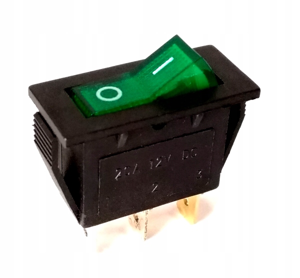 

Przełącznik włącznik podświetlany zielony 12V20A