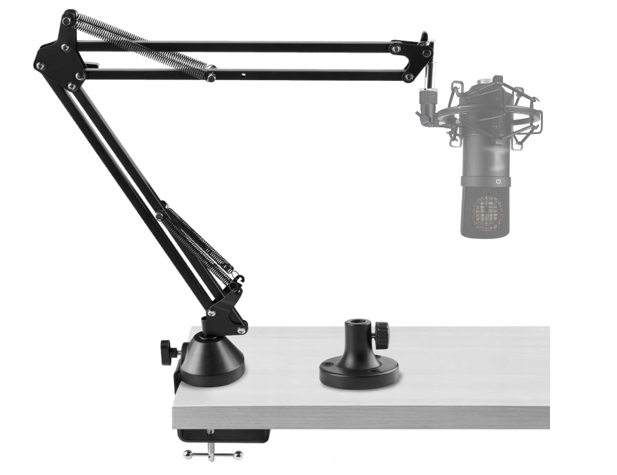 Geekria ramię mikrofonowe, uchwyt z adapterem do montażu kołnierza
