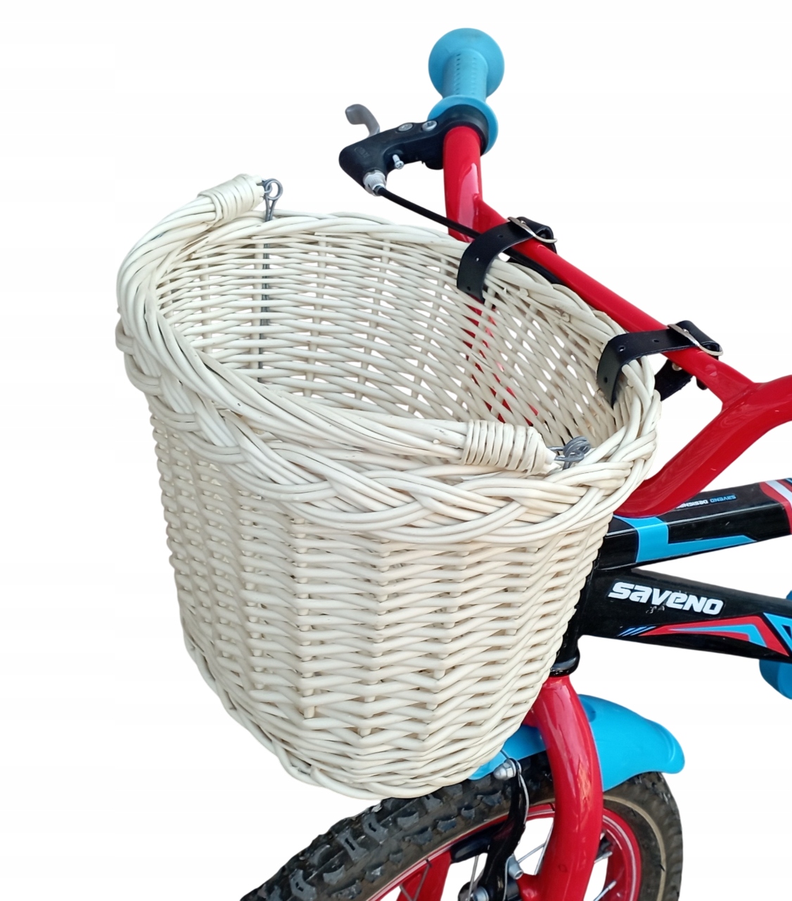 Wiklinowy koszyk na rower Dziecięcy Ecru kosz rowerowy dla Dzieci