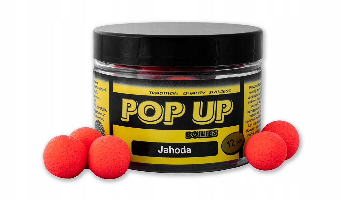 Csv Carp Servis Václavík Pop Up Przynęta Pływająca w Pudełku 12mm 40g Smak: Truskawka