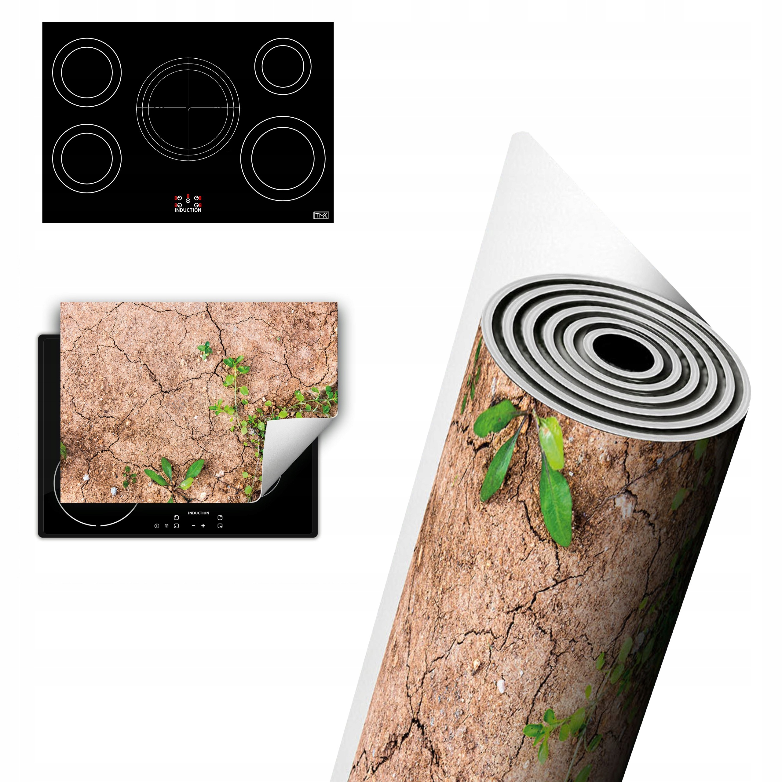 Vinylová Ochrana Na Indukci Pracovní Desky 80x52 Země – objekt