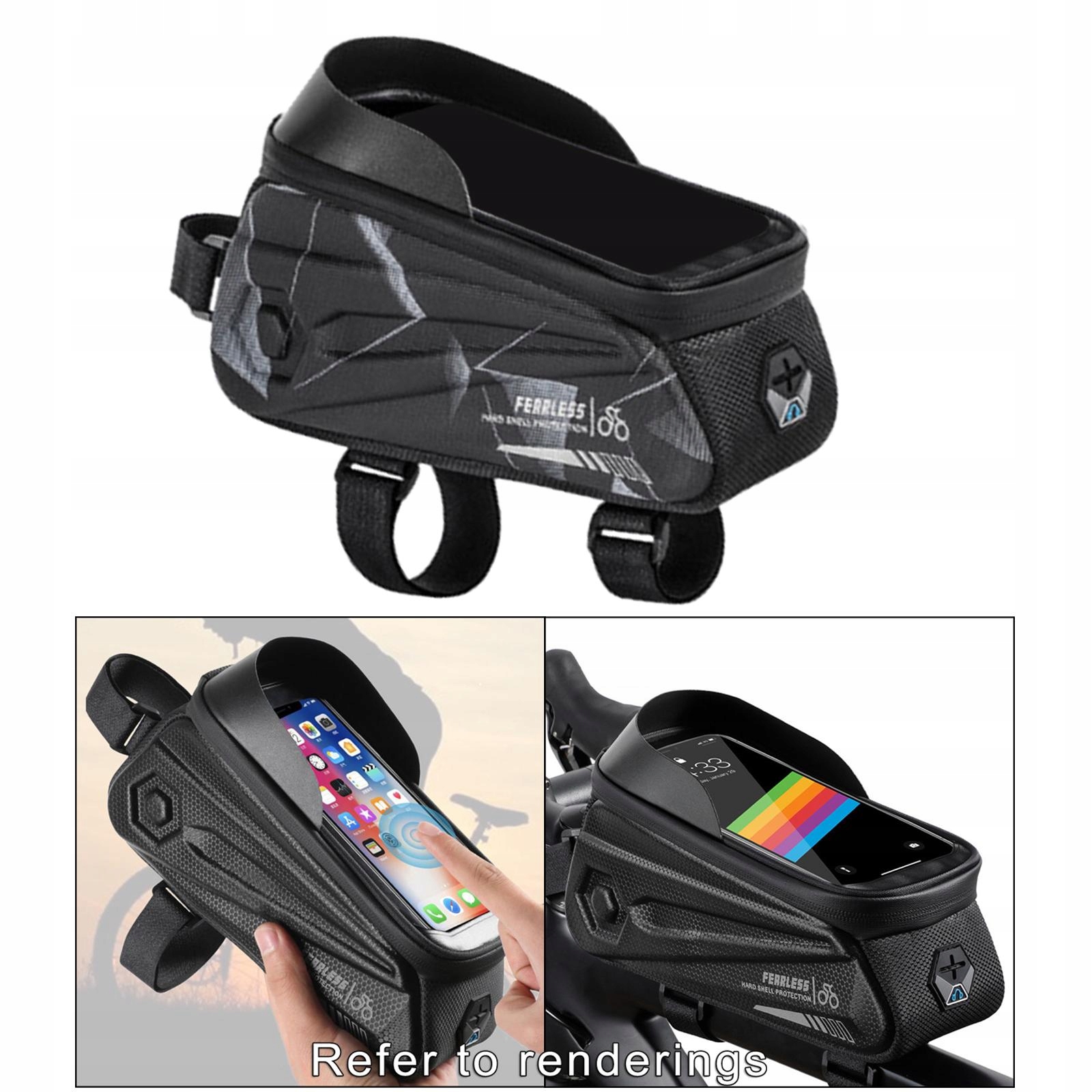 PRZEDNIA RAMA ROWEROWA CZARNO SZARY Waga 218 g