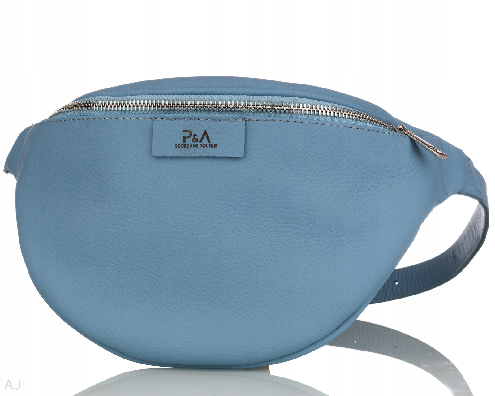 Dámská kožená ledvinka, kožená taška, crossbody na boky, prostorná
