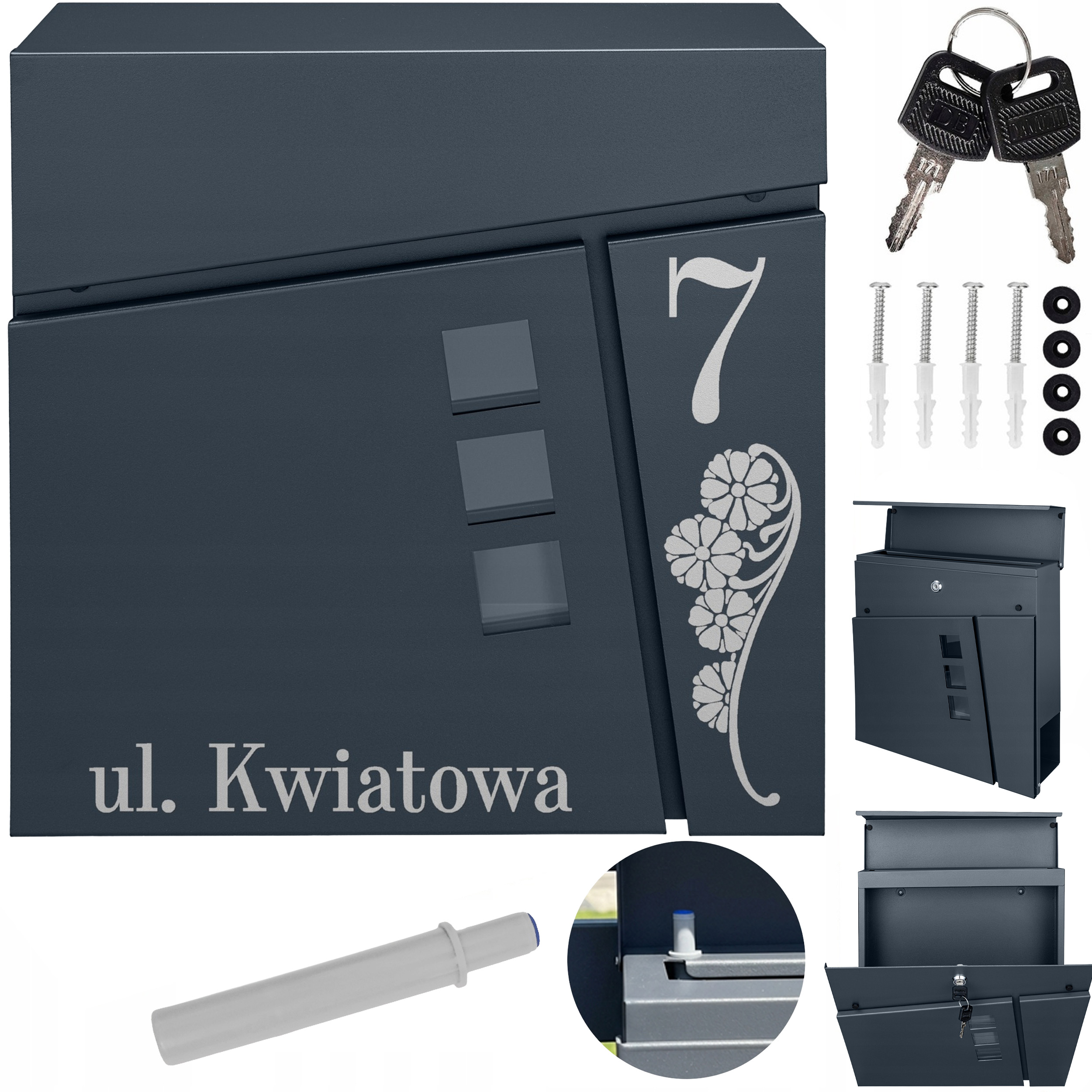 Poštovní Schránka Na Dopisy Adresní Číslo Domu Držák Tiché Zavírání S Adresou