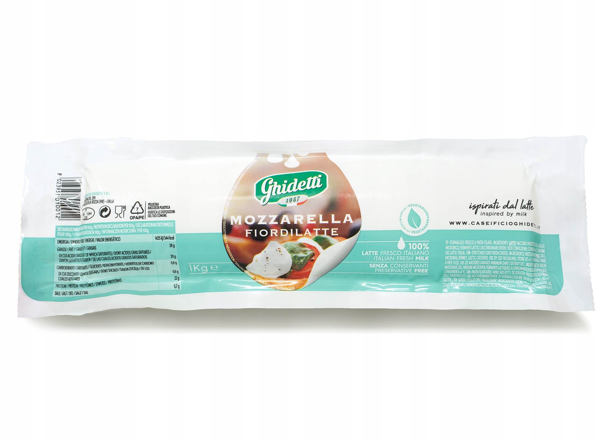 Ser mozzarella Fior Di Latte Ghidetti 1kg karton zbiorczy