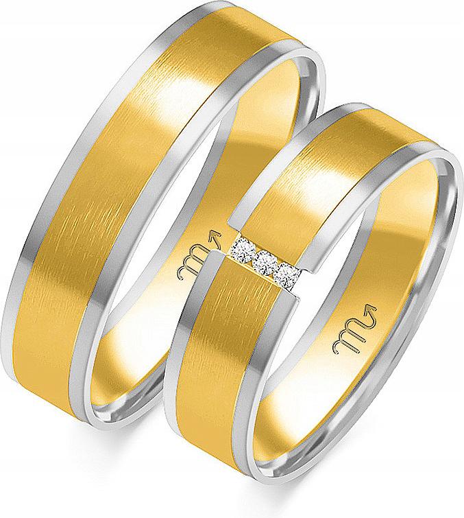 Moderní svatební prsteny pro pár 585 r 20 21 22 svatební kolekce gravírování
